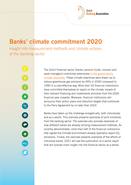 Banks' Climate Commitment 2020