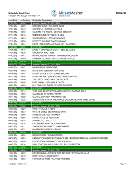 Schedule Quickprint TKRN-FM