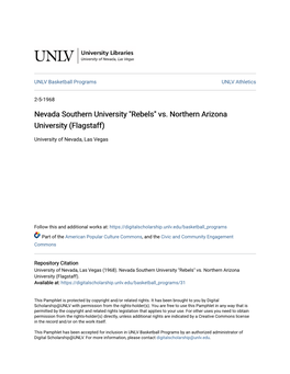 Nevada Southern University "Rebels" Vs