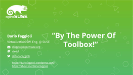 By the Power of Toolbox (Slides)