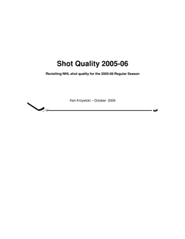 Shot Quality 2005-06