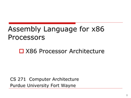 Assembly Language: IA-X86