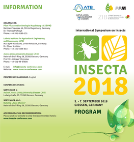 Program INSECTA 2018