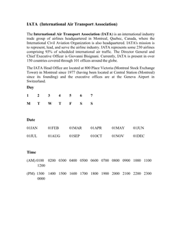 IATA (International Air Transport Association)