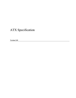ATX Specification