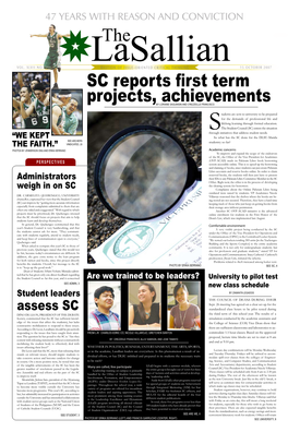 SC Reports First Term Projects, Achievements