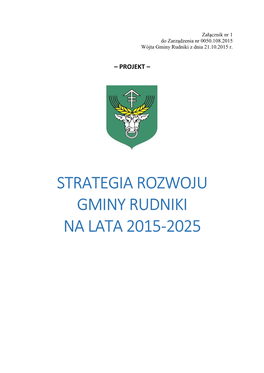 Strategia Rozwoju Gminy Rudniki Na Lata 2015-2025