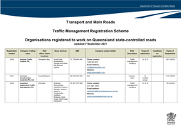 Traffic Management Scheme