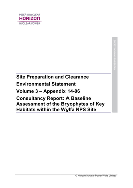 Site Preparation and Clearance Environmental Statement Volume 3