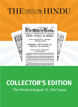 The Hindu'saugust 15, 1947 Issue