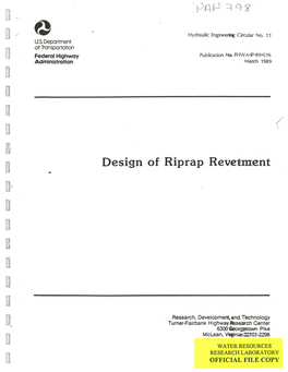 Design of Riprap Revetment