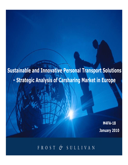Strategic Analysis of Carsharing Market in Europe