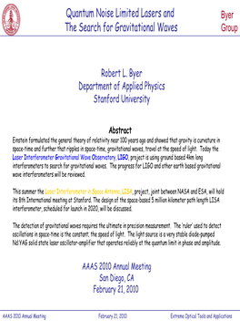 Laser Interferometry Gravitational Wave Detection