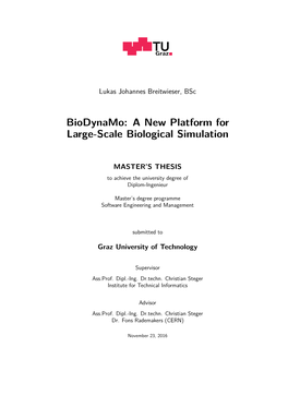 Biodynamo: a New Platform for Large-Scale Biological Simulation