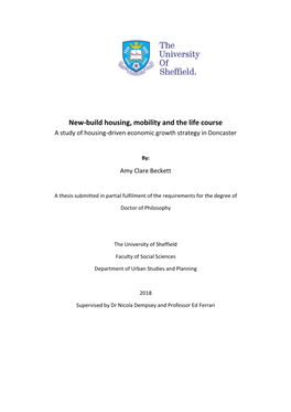 New-Build Housing, Mobility and the Life Course a Study of Housing-Driven Economic Growth Strategy in Doncaster