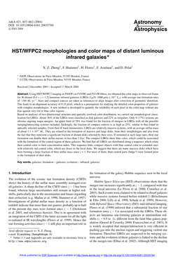 HST/WFPC2 Morphologies and Color Maps of Distant Luminous Infrared Galaxies