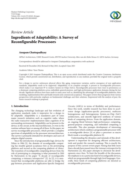 A Survey of Reconfigurable Processors