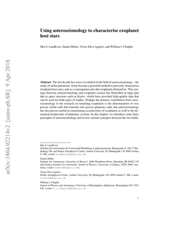 Using Asteroseismology to Characterise Exoplanet Host Stars