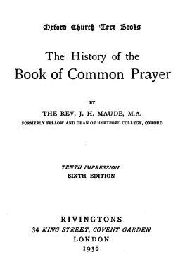 Book of Common Prayer