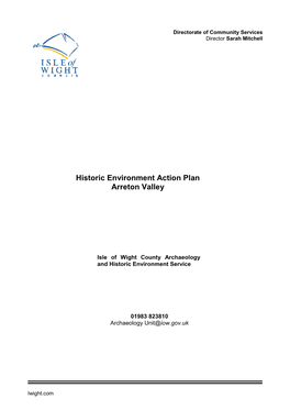 Historic Environment Action Plan Arreton Valley