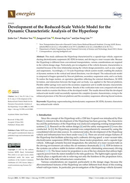 Development of the Reduced-Scale Vehicle Model for the Dynamic Characteristic Analysis of the Hyperloop