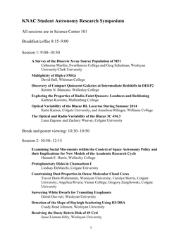 Symposium Program