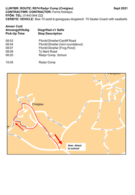 R074 Radyr Comp (Creigiau)