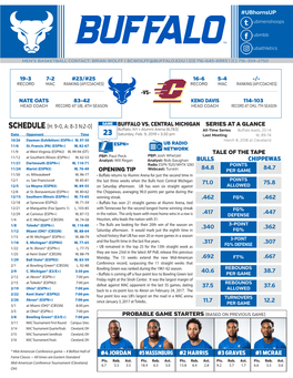 Bulls Chippewas Schedule