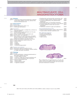 Multinucleate Cell Angiohistiocytoma