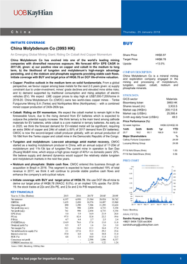 China Molybdenum Co (3993 HK)