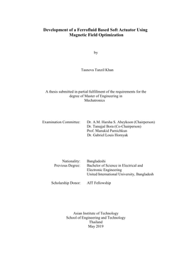 Development of a Ferrofluid Based Soft Actuator Using Magnetic Field Optimization