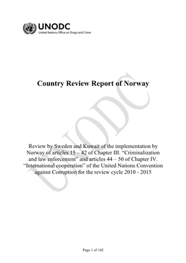 Country Review Report of Norway