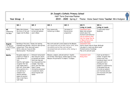 St Joseph's Catholic Primary School Half Term