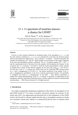(3 + 1 )-Spectrum of Neutrino Masses: a Chance for LSND?