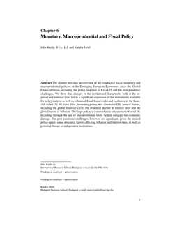 Monetary, Macroprudential and Fiscal Policy