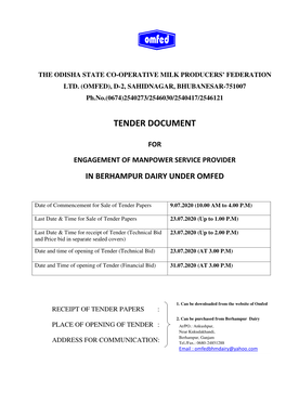 Tender Document