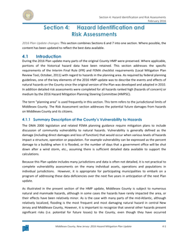 Section 4: Hazard Identification and Risk Assessments February 2016 Section 4: Hazard Identification and Risk Assessments