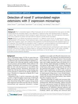 Detection of Novel 3L Untranslated Region Extensions