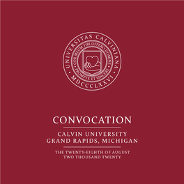 2020 Convocation Program