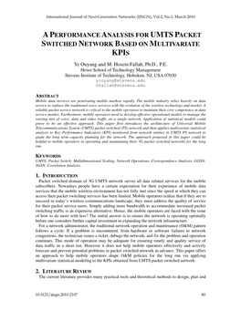 Aperformance Analysis for Umts Packet Switched