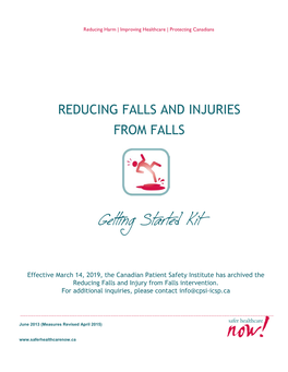 Reducing Falls and Injuries from Falls