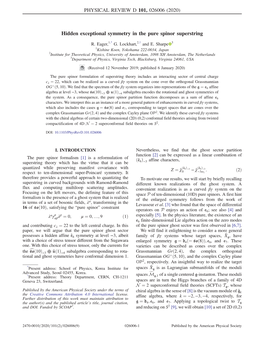 Hidden Exceptional Symmetry in the Pure Spinor Superstring