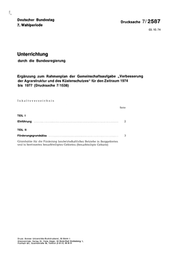 Unterrichtung Durch Die Bundesregierung