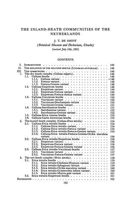 The Inland-Heath Communities of the Netherlands