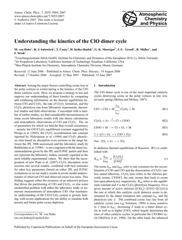 Understanding the Kinetics of the Clo Dimer Cycle