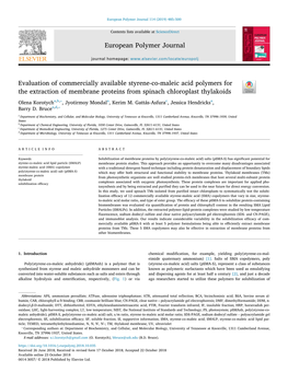 Evaluation of Commercially Available Styrene-Co-Maleic Acid Polymers For