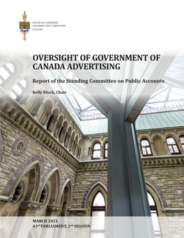 Oversight of Government of Canada Advertising