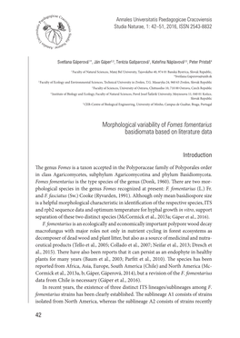 Morphological Variability of Fomes Fomentarius Basidiomata Based on Literature Data