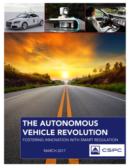 The Autonomous Vehicle Revolution Fostering Innovation with Smart Regulation