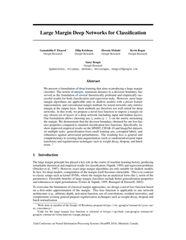 Large Margin Deep Networks for Classification